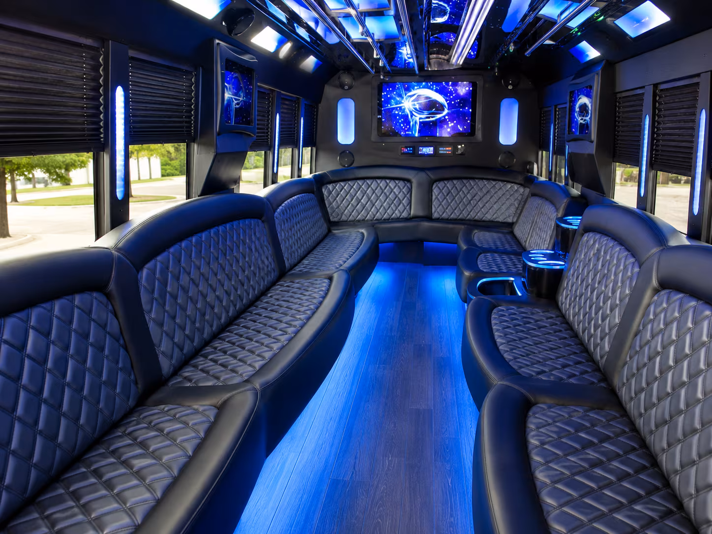 Richardson Bachelor & Bachelorette Transportation party bus exterior