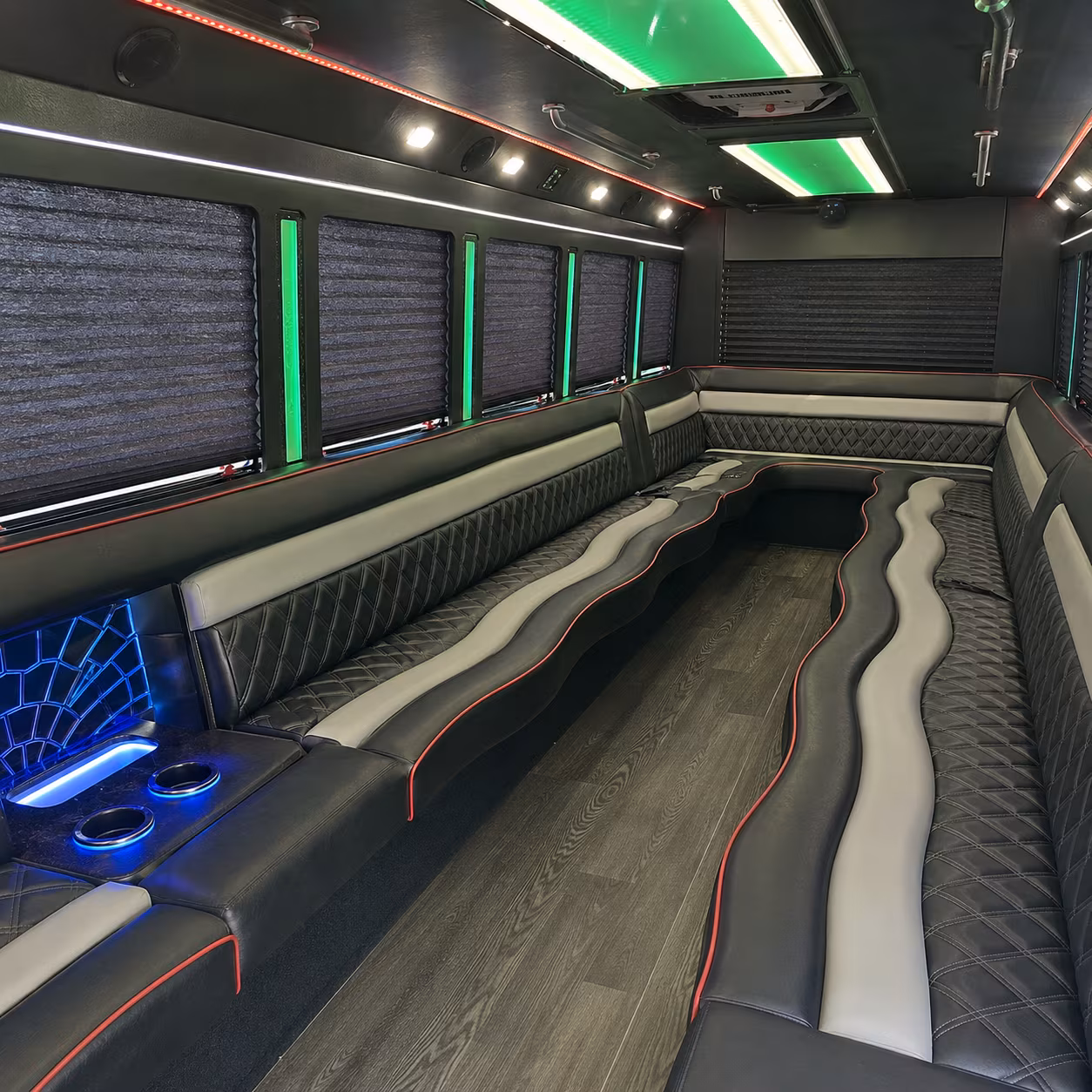 Richardson Private Event Transportation party bus exterior