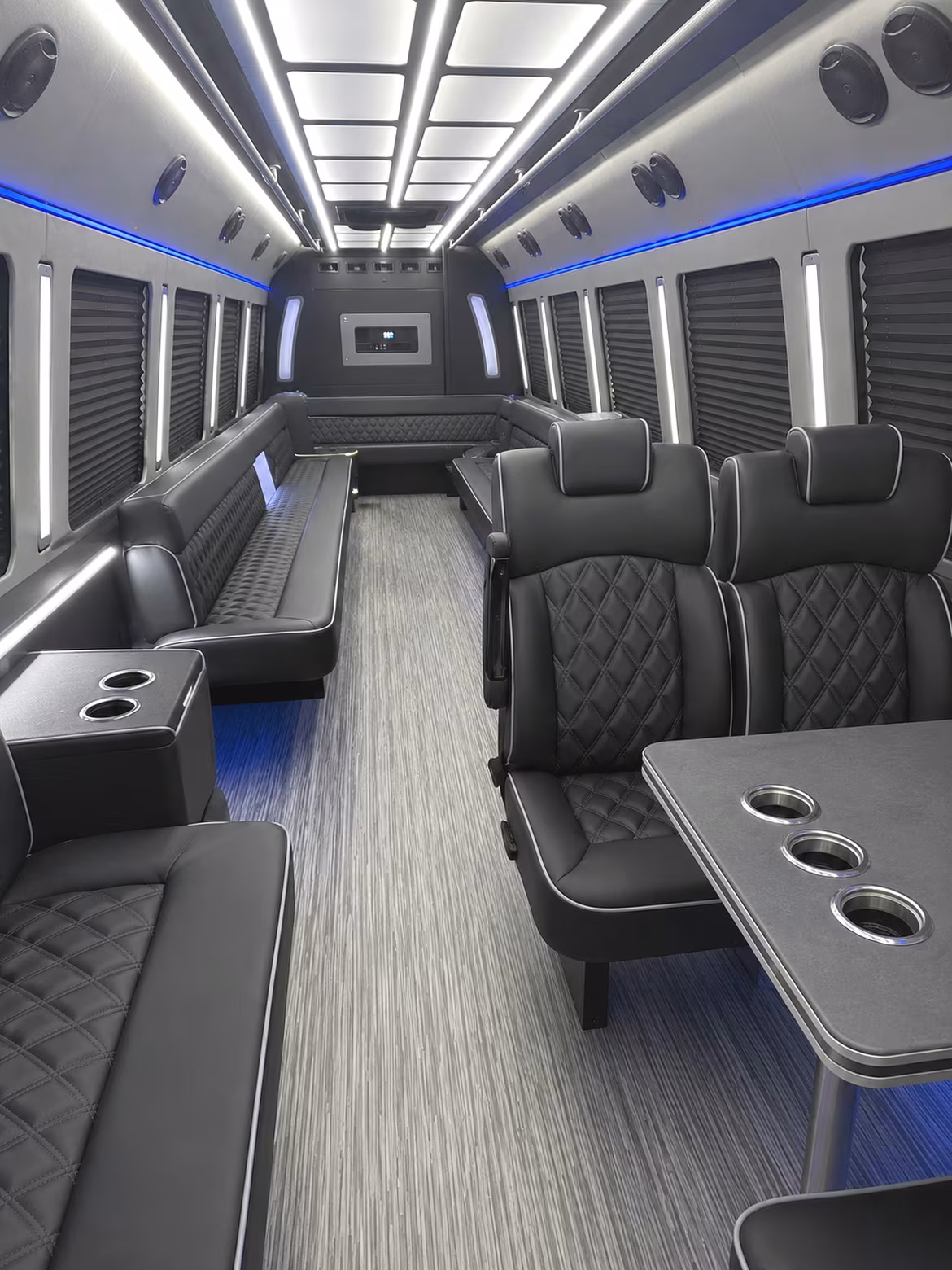 Richardson Prom & Homecoming Transportation party bus interior