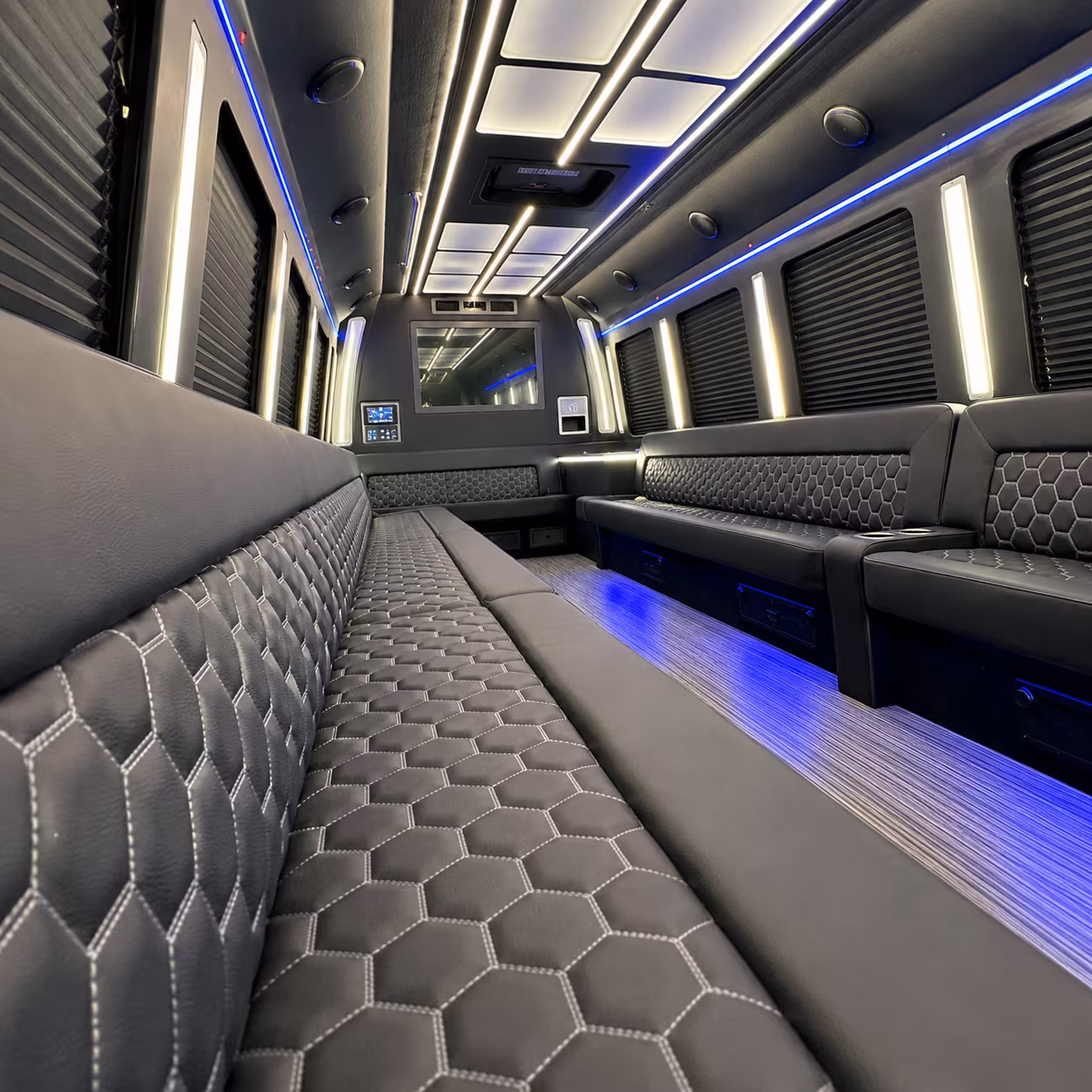 Richardson Prom & Homecoming Transportation party bus exterior