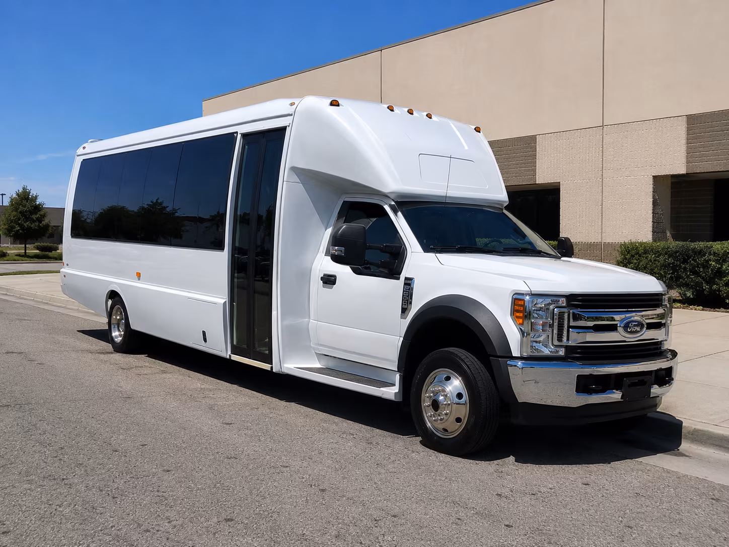 Richardson School Event Transportation party bus exterior