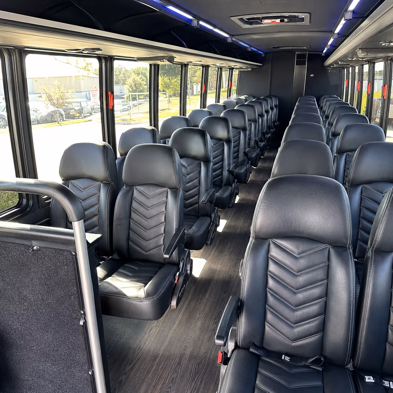 Richardson School Event Transportation party bus exterior