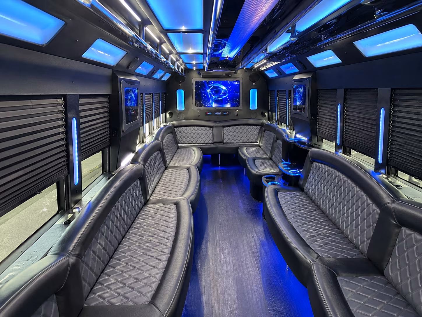 Richardson Wedding Transportation party bus exterior
