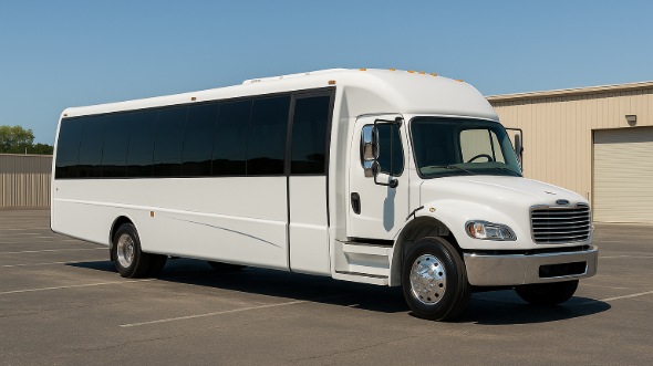 Exterior of Charter Bus Company Garland's 20 Passenger Party Bus in Garland