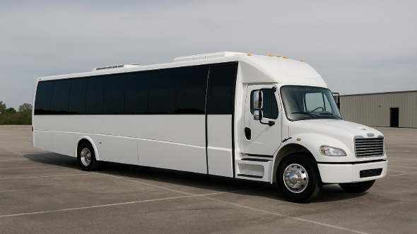 Exterior of Charter Bus Company Irving's 25 Passenger Party Bus in Irving