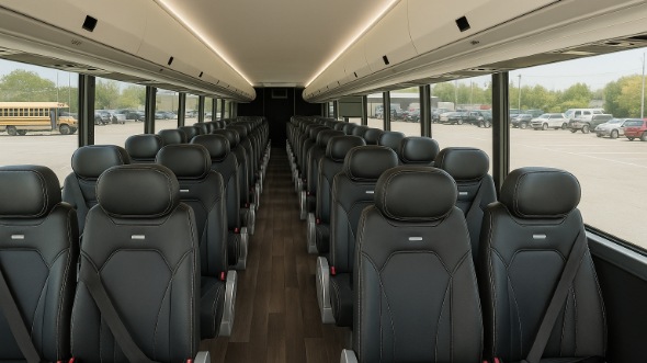Interior of Charter Bus Company Richardson's 28 Passenger Minibus in Richardson