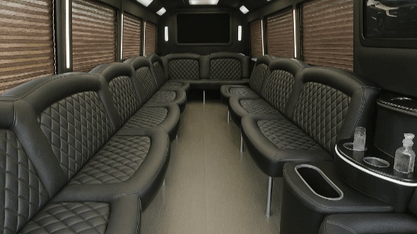 Interior of Charter Bus Company Frisco's 28 Passenger Party Bus in Frisco