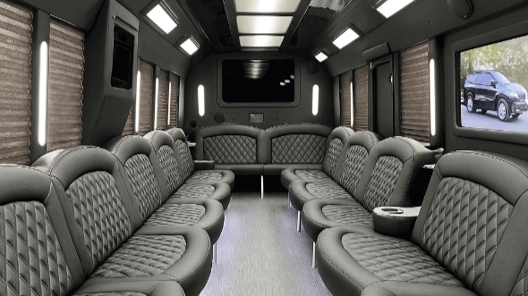 Interior of Richardson Party Bus Company's 30 Passenger Party Bus in Richardson