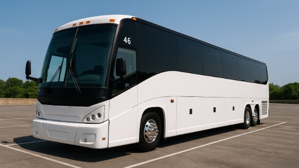 Exterior of Charter Bus Company Richardson's 40 Passenger Charter Bus in Richardson