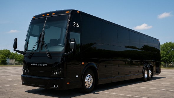 Exterior of Charter Bus Company Garland's 40 Passenger Party Bus in Garland
