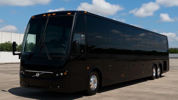 Exterior of Charter Bus Company Little Elm's 40 Passenger Party Bus in Little Elm