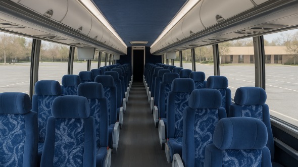 Interior of Charter Bus Company Richardson's 44 Passenger Charter Bus in Richardson