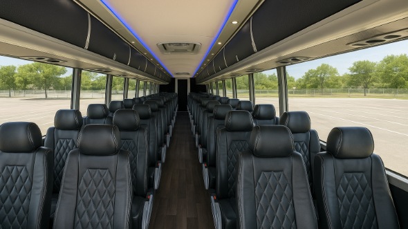 Interior of Charter Bus Company Richardson's 45 Passenger Charter Bus in Richardson