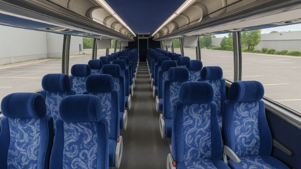 Interior of Charter Bus Company Richardson's 46 Passenger Charter Bus in Richardson