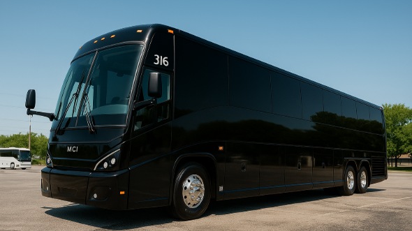 Exterior of Charter Bus Company Richardson's 46 Passenger Charter Bus in Richardson