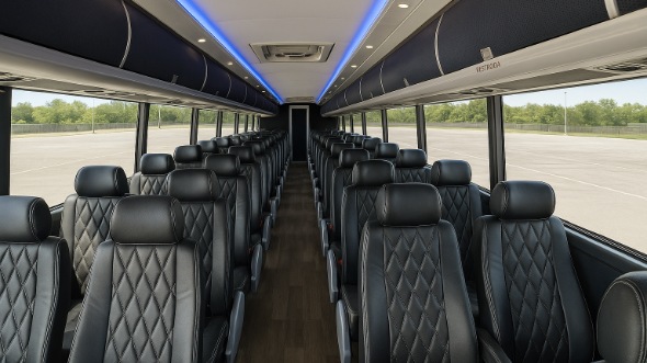 Interior of Charter Bus Company Richardson's 48 Passenger Charter Bus in Richardson