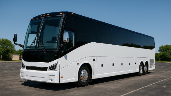 Exterior of Charter Bus Company Allen's 50 Passenger Party Bus in Allen