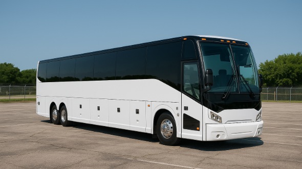 Exterior of Charter Bus Company Garland's 50 Passenger Party Bus in Garland