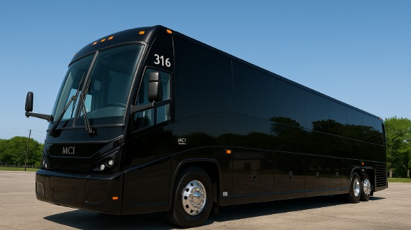 Exterior of Charter Bus Company Rowlett's 50 Passenger Party Bus in Rowlett