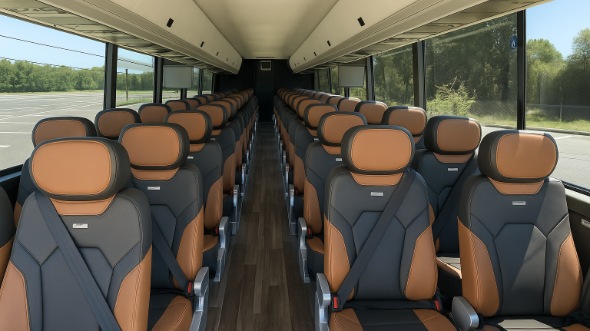 Interior of Charter Bus Company Richardson's 51 Passenger Charter Bus in Richardson