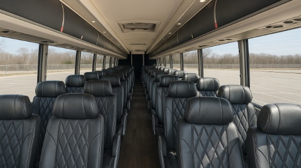 Interior of Charter Bus Company Richardson's 54 Passenger Charter Bus in Richardson