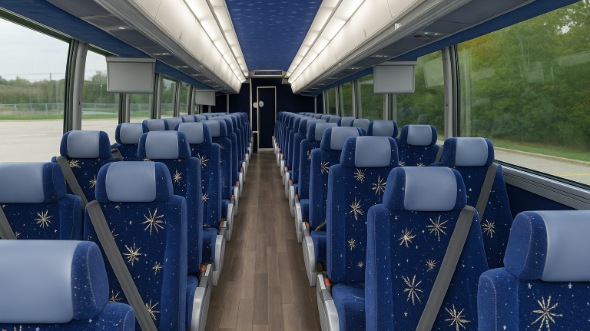 Interior of Charter Bus Company Richardson's 55 Passenger Charter Bus in Richardson