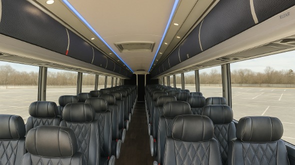 Interior of Charter Bus Company Richardson's 56 Passenger Charter Bus in Richardson