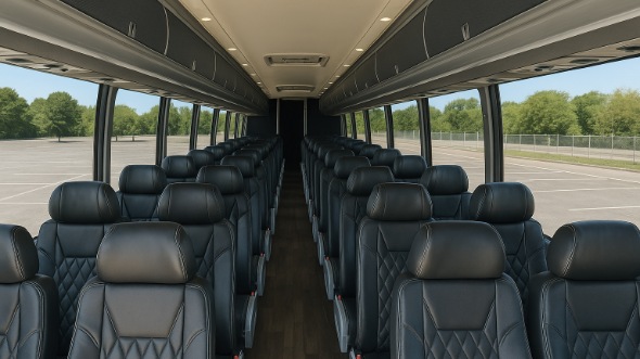 Interior of Charter Bus Company Richardson's ADA Charter Bus in Richardson