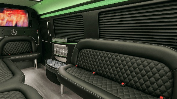 richardson 14 passenger sprinter limousine inside