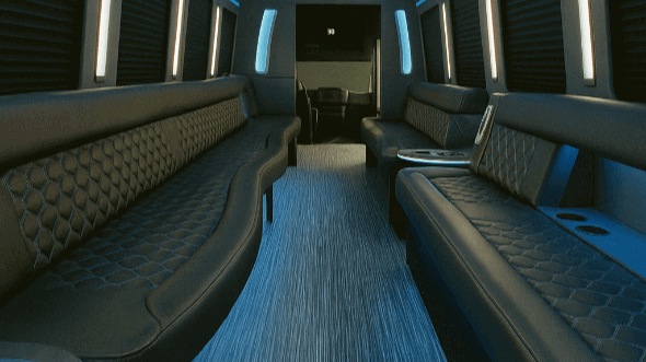 richardson 20 passenger party bus interior