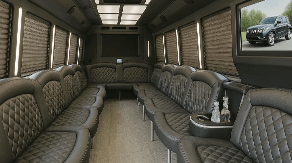 richardson 40 passenger party bus interior